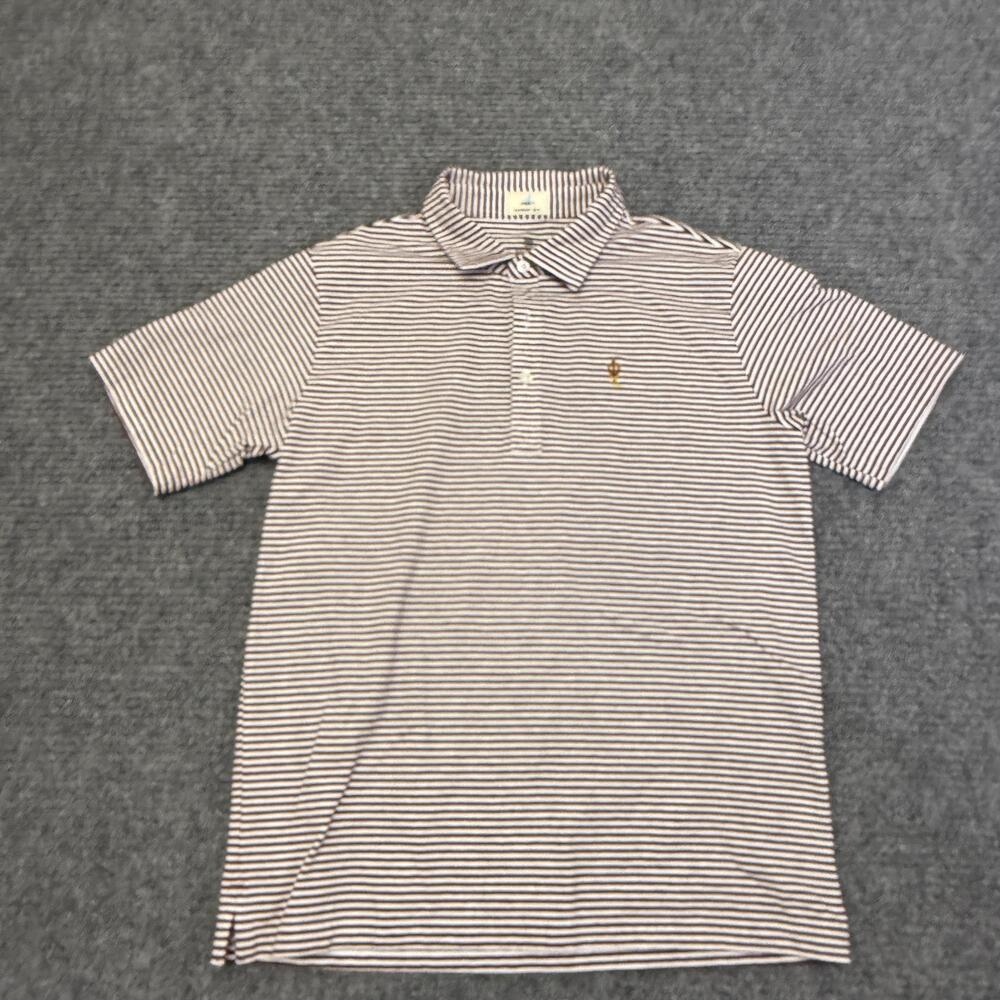 Arizona State Sun Devils Shirt Boys 14 Red Striped NCAA Football Johnnie-O Polo